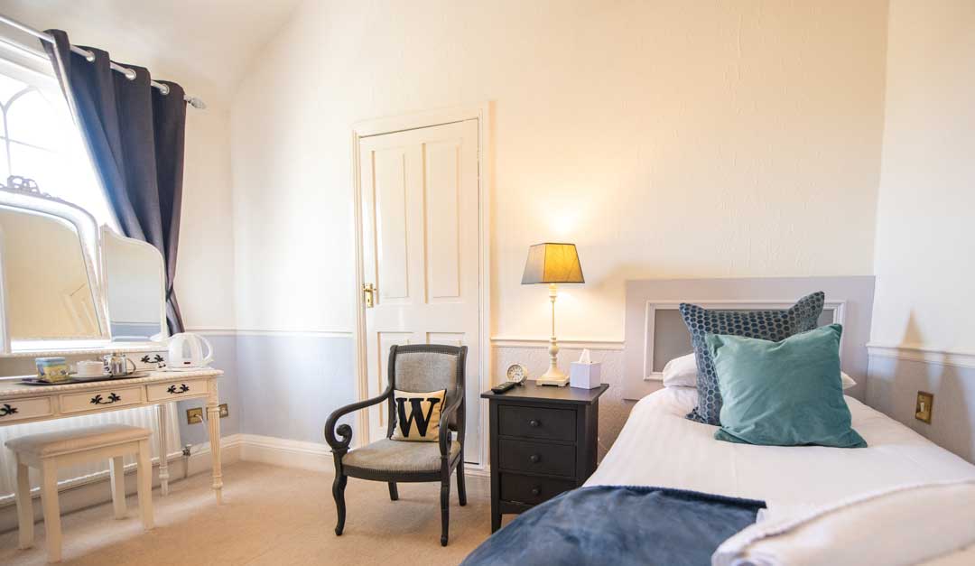 Single room at the Woodlands Hotel in Sidmouth